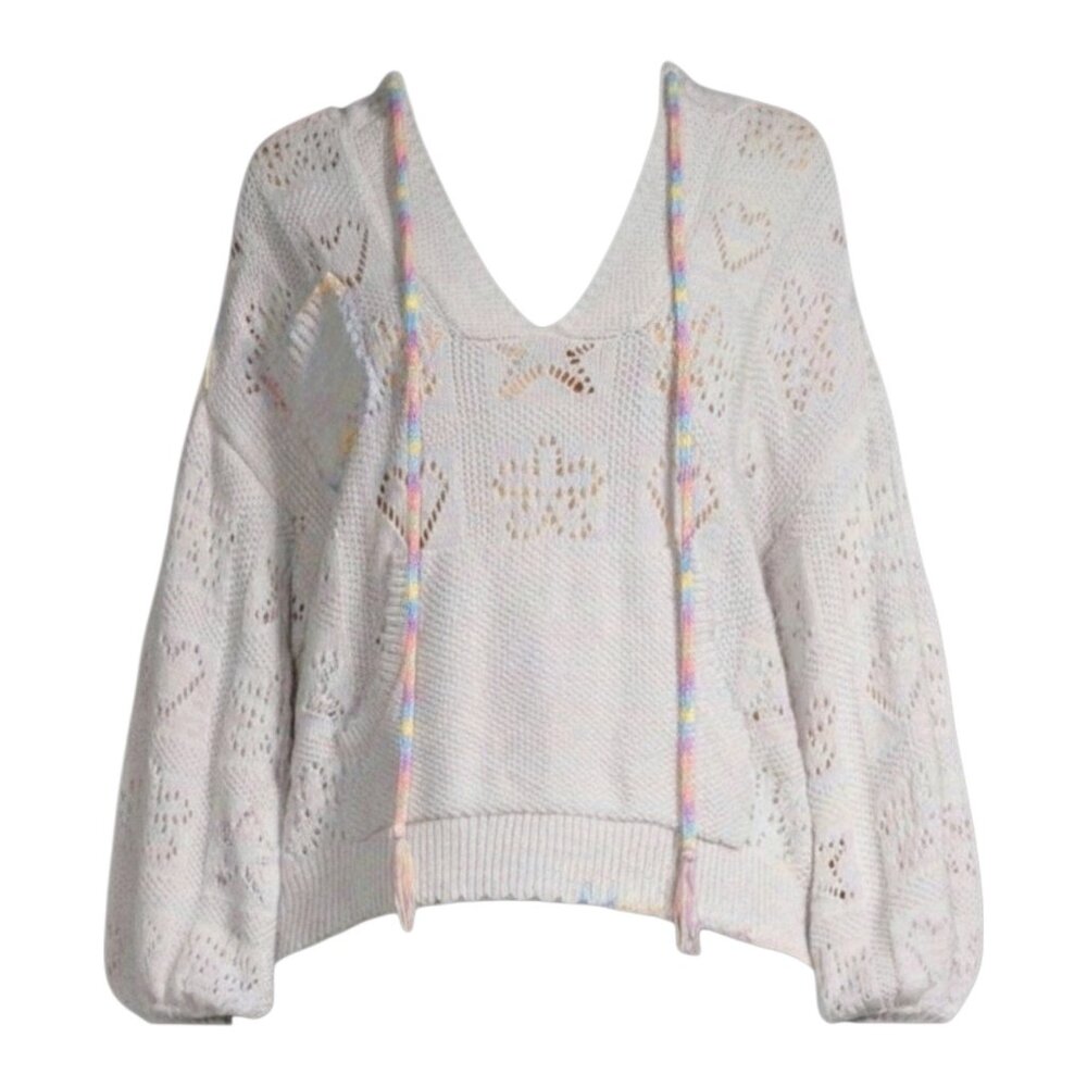 LoveShackFancy Alder Pastel Rainbow Hoodie Sweater